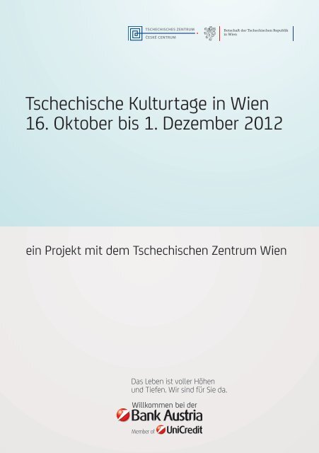 Tschechische Kulturtage in Wien 16. Oktober bis 1. Dezember 2012