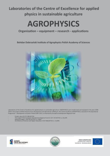 agrophysics - Instytut Agrofizyki im. Bohdana DobrzaÅskiego PAN w ...