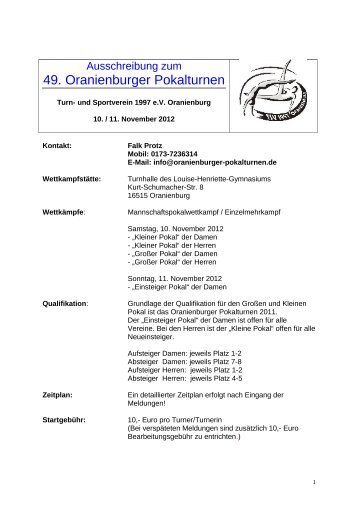 49. Oranienburger Pokalturnen