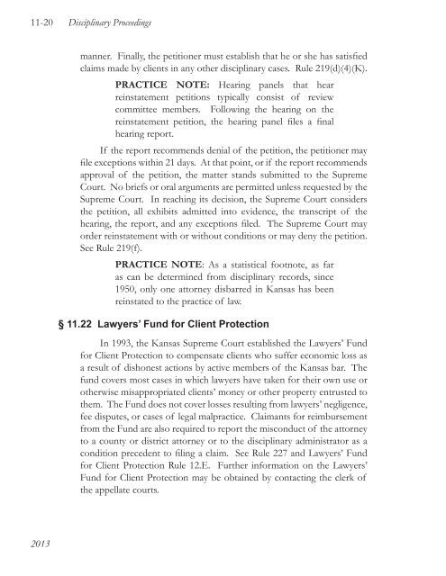 CHAPTER 11 - Disciplinary Proceedings - Kansas Judicial Branch