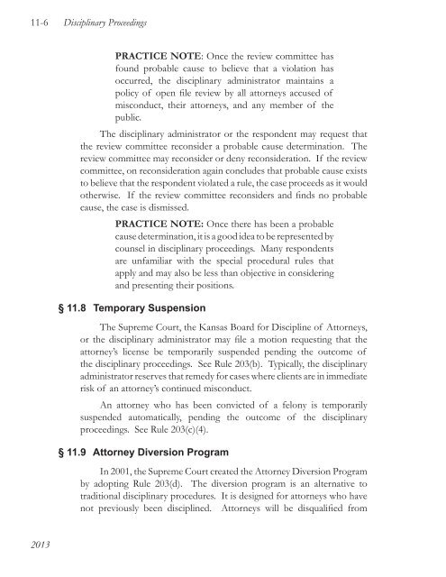 CHAPTER 11 - Disciplinary Proceedings - Kansas Judicial Branch