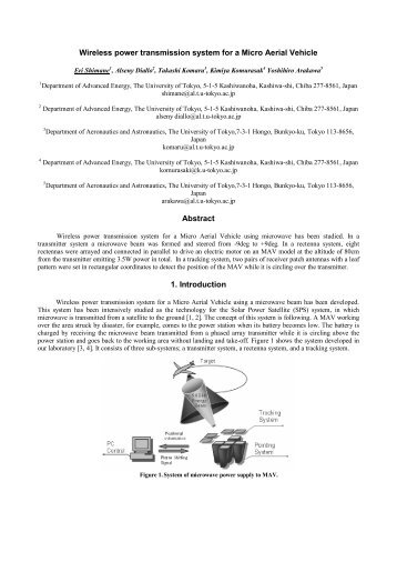 Wireless power transmission system for a Micro Aerial Vehicle - URSI