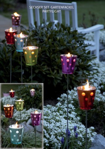 SECHSER SET GARTENFACKEL PARTYLIGHT