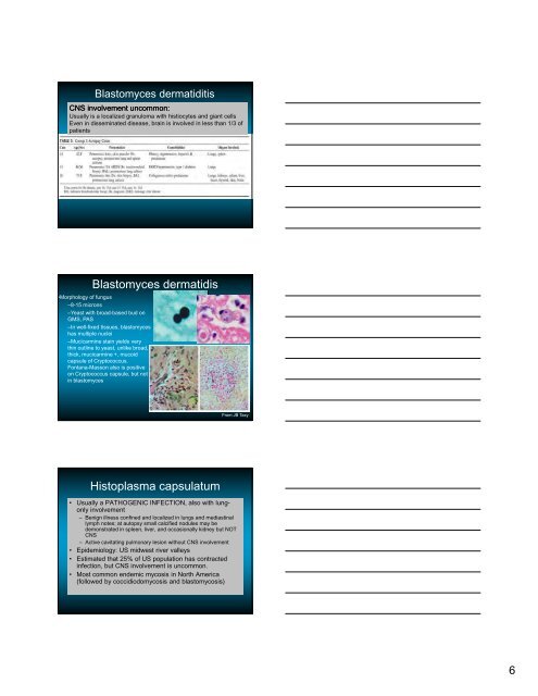 Fungal and Parasitic Infections of the CNS - Inova Health System