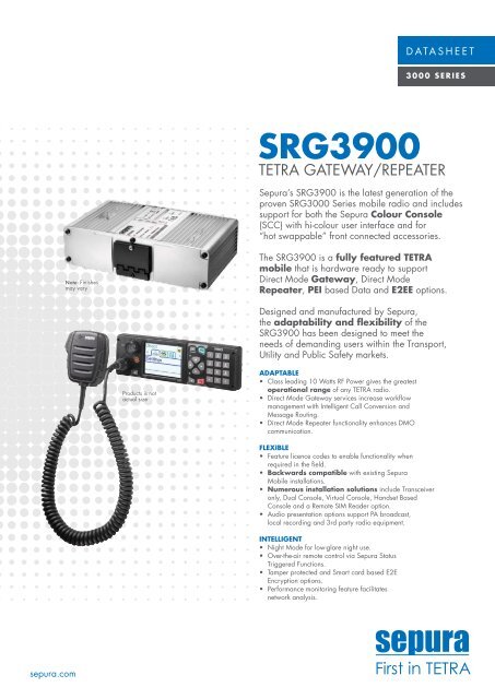 Sepura's SRG3900 Is The Latest Generation - Abiom