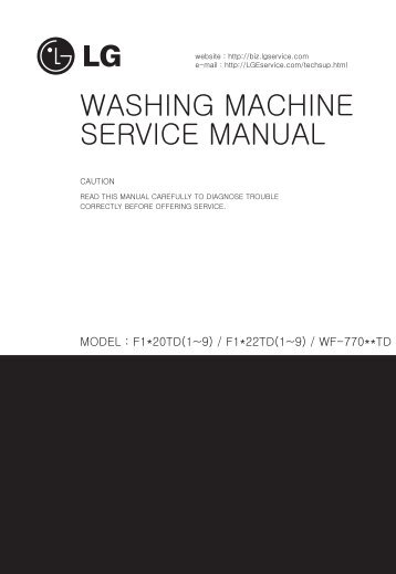 WASHING MACHINE SERVICE MANUAL - Jordans Manuals