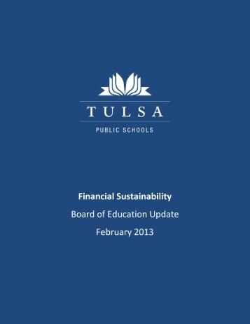 Core Goal: Financial Sustainability - Tulsa Public Schools