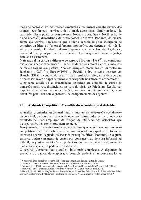 a organizaÃƒÂ§ÃƒÂ£o ÃƒÂ©tica: um ensaio sobre as relaÃƒÂ§ÃƒÂµes entre ambiente ...