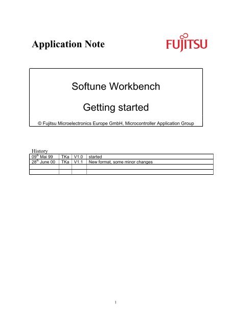 Application Note Softune Workbench Getting started - Slot Tech Forum