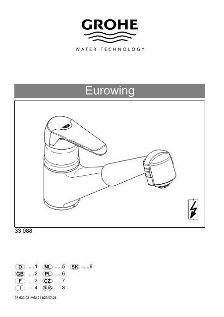 Eurowing - GROHE - Robinetteries, salle de bains, douches, douche