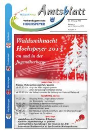 Amtsblatt 49/2013 - Verbandsgemeinde Hochspeyer