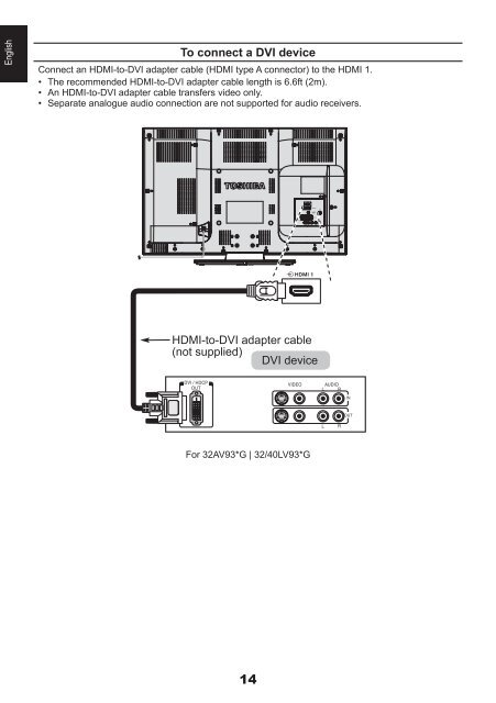 32AV93*G 32/40LV93*G 26/32EL93*G 32 ... - Toshiba-OM.net