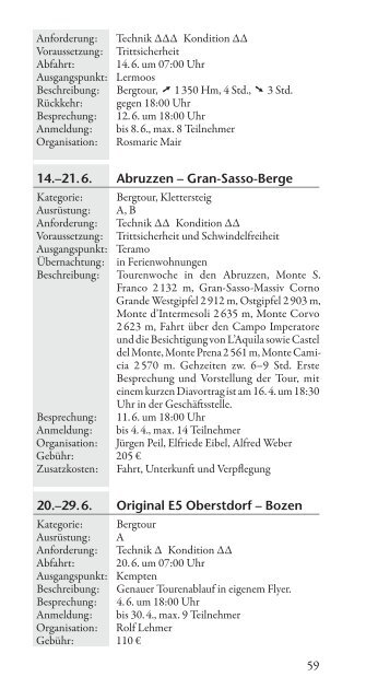 2014 - Deutscher Alpenverein Sektion Kempten