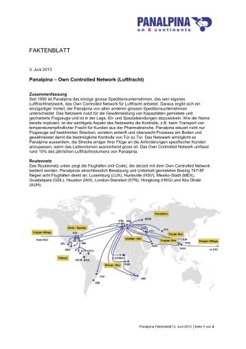 Eigenes Luftfrachtnetzwerk [pdf | 244 KB] - Panalpina