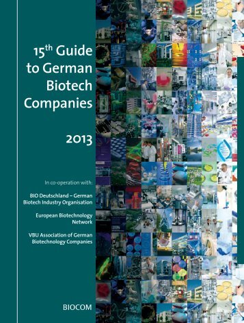 15th Guide to German Biotech Companies 2013 - Biocom AG