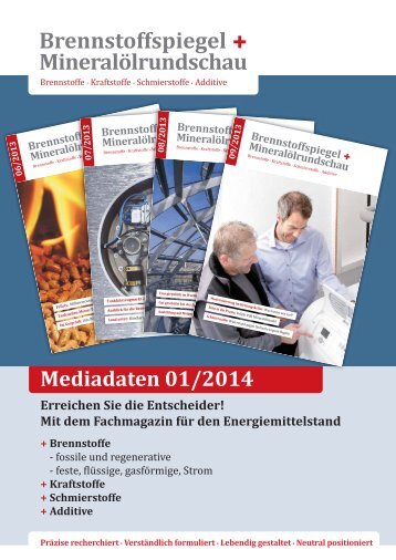 Mediadaten Print - Anzeigentarif 01/2014 - Brennstoffspiegel