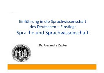 Sprache und Sprachwissenschaft - Worthaus