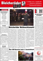 Bleicheröder Weihnachtsmarkt - Nordhäuser Wochenchronik