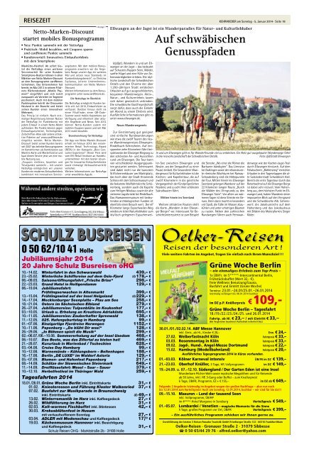 Ausgabe vom 05.01.2014 - Kehrwieder am Sonntag