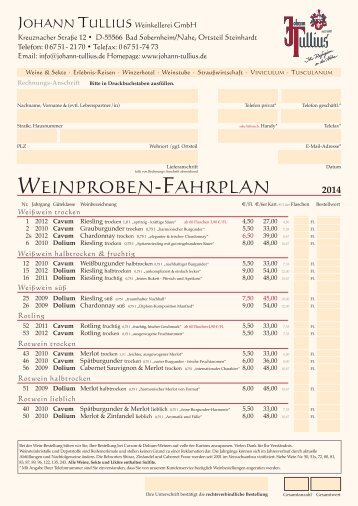 Download des Bestellscheins - Weingut Johann Tullius