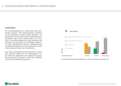 Nachhaltigkeitsbericht 2013 - CH als PDF-Datei - Palmberg