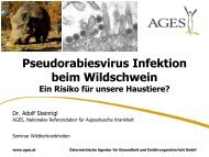 Ein Risiko für unsere Haustiere? - A. STEINRIGL (AGES) (pdf)