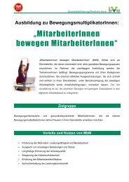 Informationsblatt MitarbeiterInnen bewegen MitarbeiterInnen ... - BVA