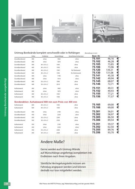 STAHLBORDWÄNDE - CB Import Export