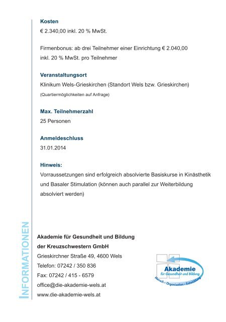 Gerontologische Pflege - akademie wels