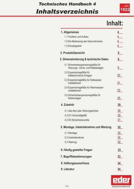 Technisches Handbuch 4 Auslegung - Eder