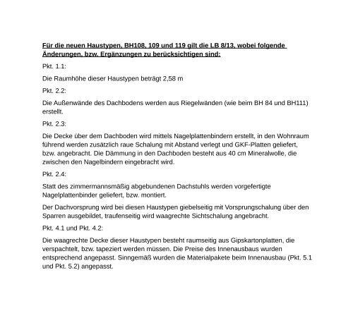 Liefer- und Leistungsbeschreibung - Elk Fertighaus AG