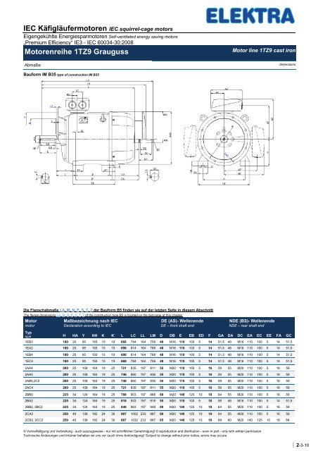 Katalog Elektra IE2 + IE3 - emotore.at