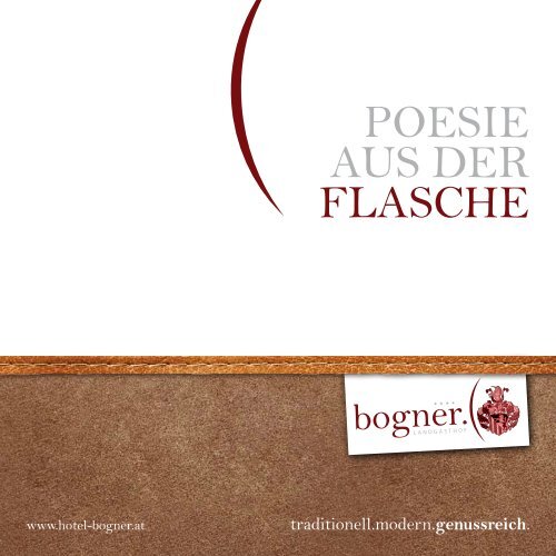 Weinkarte zum downloaden (pdf) - Hotel Landgasthof Bogner