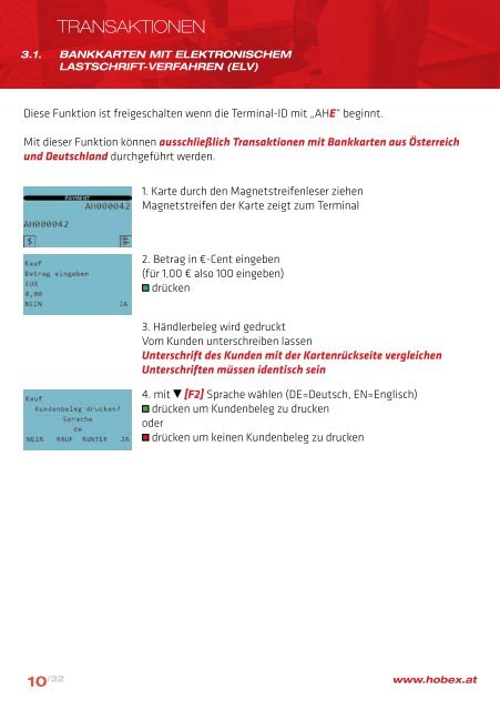 Bedienungsanleitung Terminal iCT220, iWL221 und ... - Hobex AG