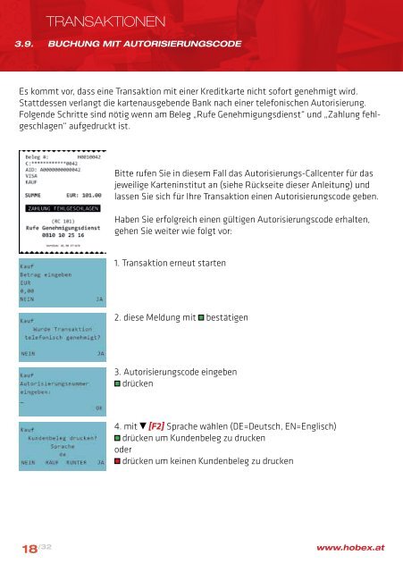 Bedienungsanleitung Terminal iCT220, iWL221 und ... - Hobex AG