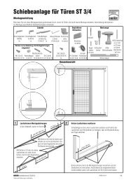 Schiebeanlage für Türen ST 3/4 - MHZ