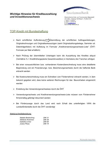 Info zur Auszahlung Top_Bundeshaftung - Österreichische Hotel