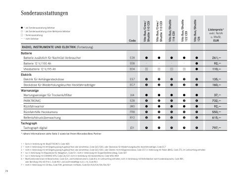 Preisliste Vito Bus - Mercedes-Benz Österreich