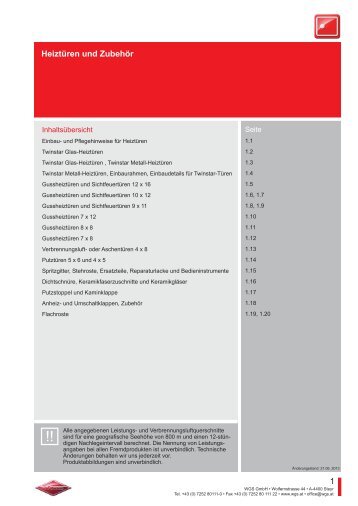 1 Heiztüren & Zubehör_2013.indd - WGS