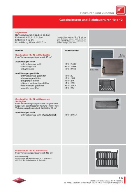 1 Heiztüren & Zubehör_2013.indd - WGS