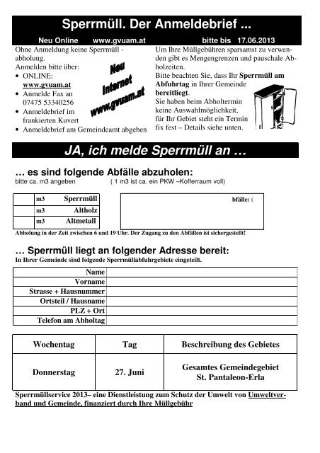 Zeitung 2-2013 - in der Gemeinde St. Pantaleon - Erla