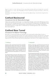 Gotthard-Basistunnel - Innovationen bei der Materialtechnologie