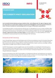 Die korrekte mwSt-Deklaration - BDO AG