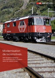 Modernisation de locomotives. - CFF