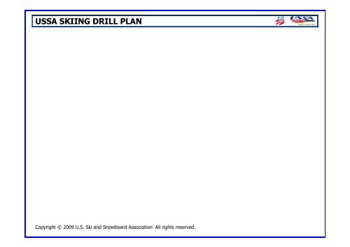 ussa skiing drill plan - Alpine