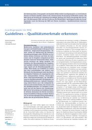 Grundlagenpapier «Guidelines – Qualitätsmerkmale erkennen - FMH