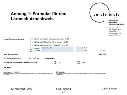 Lärmtechnische Beurteilung von Luft/Wasser-Wärmepumpen - Fws