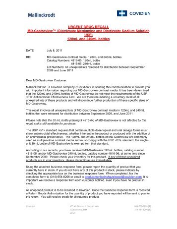 Md-Gastroview Recall Letter 7-8-11 - Covidien