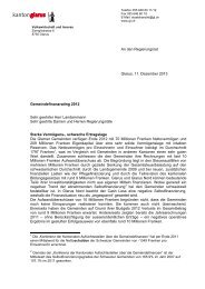 Regierungsratsantrag_Gemeindefinanzrating_2012 ... - Kanton Glarus