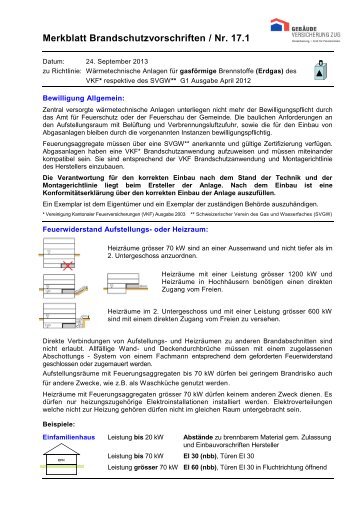 Wärmetechnische Anlagen für gasförmige Brennstoffe (pdf / 397 KB)